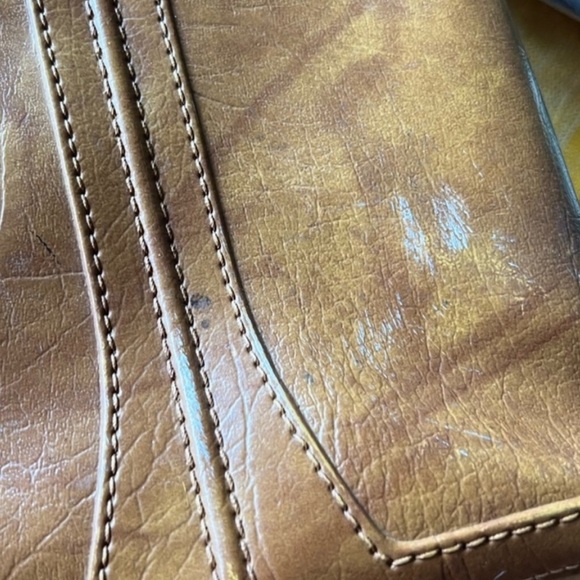 Vintage Tan Leather American Tourister 1975 Briefcase Bag Brown Chestnut - Picture 6 of 6